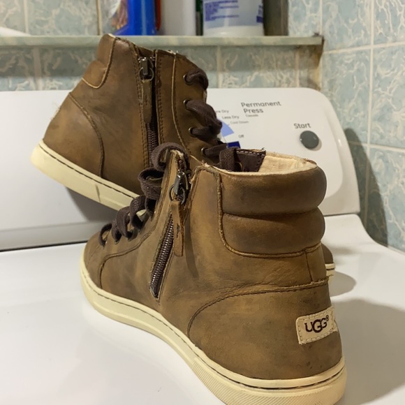 Ugg leather sneakers rustic brown w/ working zip - Picture 6 of 9